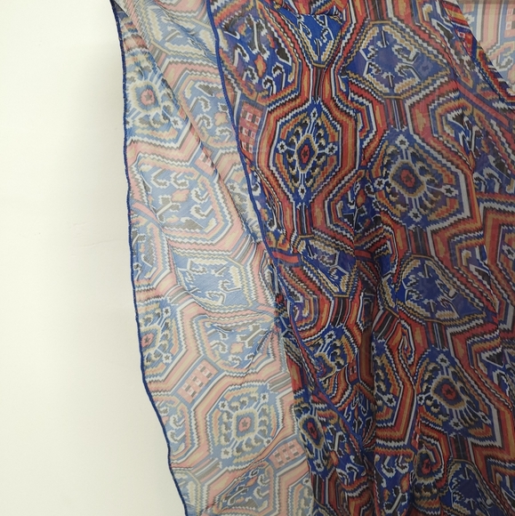 Jessica Simpson Sheer ChiffonSwimsuit Cover Up/ Flutter Tunic Top Cover Up zs L - Picture 6 of 11